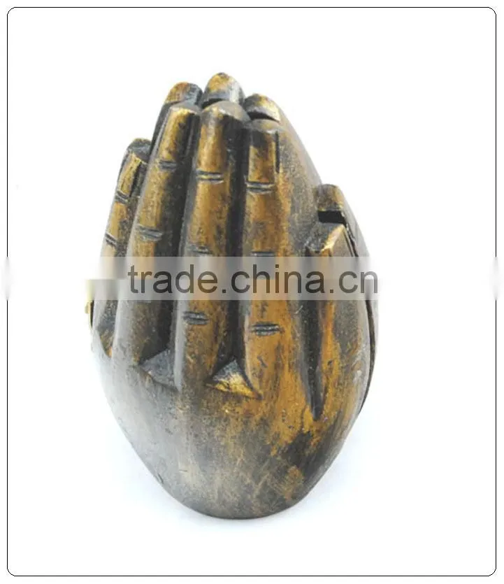 Buddha In The Hand, Antique color mini buddha statue ,small buddha statue