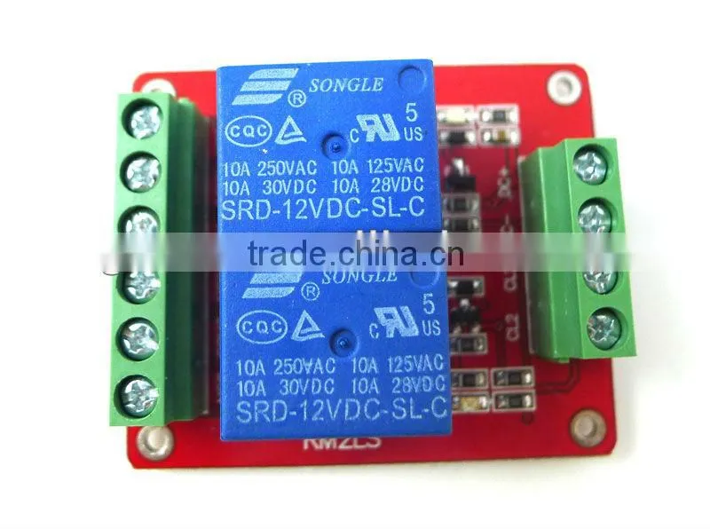 Two relay module /relay expansion board /with optocoupler isolation