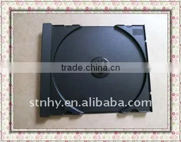 10.4mm single black tray clear CD case