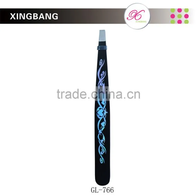 professional spray painting tweezer, personal care tools with gilding design