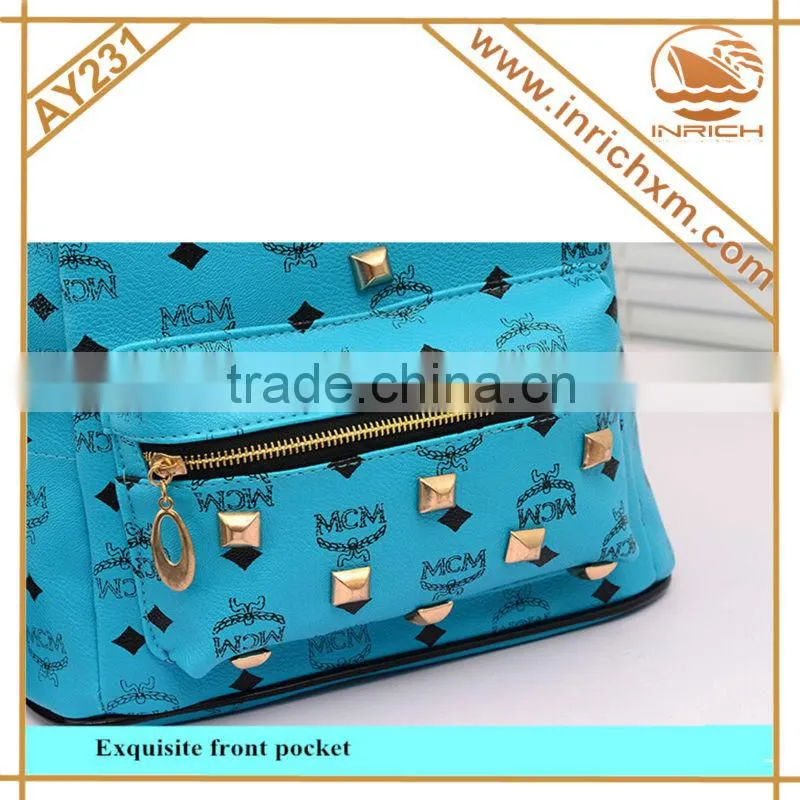 Quality PU High School Student Backpack For Girls