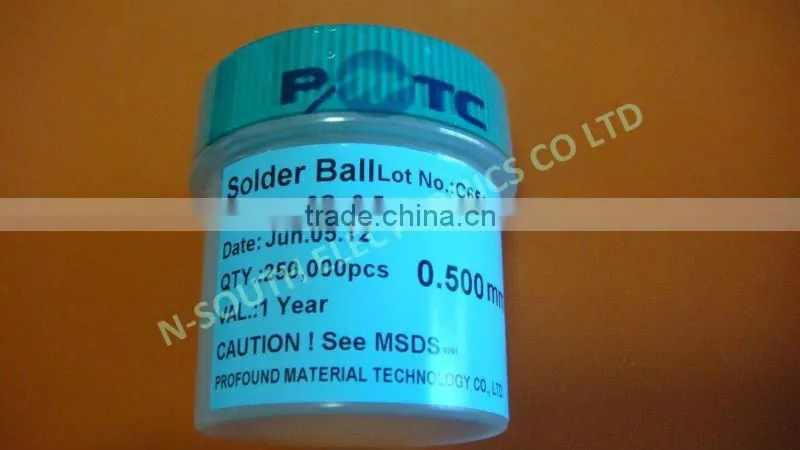 0.50mm BGA solder balling reballing balls 250K pc/BOTTLE lead free