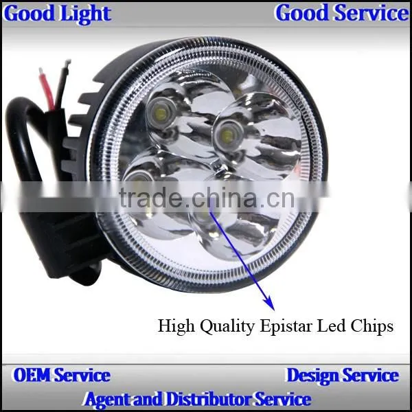 12v round led light 12w offroad light auto accessories for truck