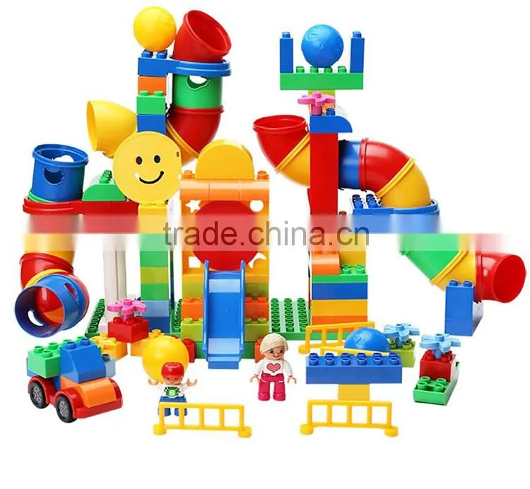 Colorful funny 138pcs children plastic pipe blocks building toys