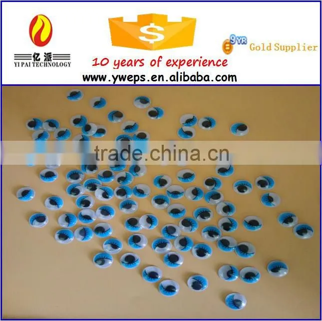 YIWU decoration blue moving eyes with eyelash
