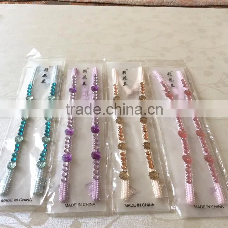 Hot sell pretty elastic rhinestone bra straps for underwear