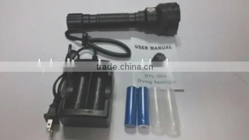 D08 latest design diving torch with 3 CREE XML U3 30W