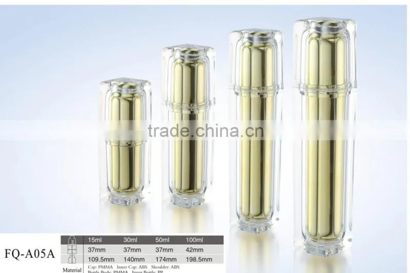 Acrylic cystal square cosmetic bottles and jars