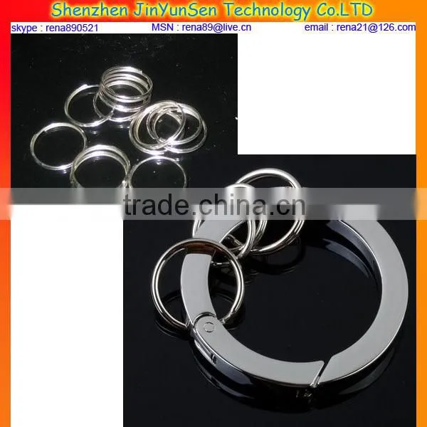 Fashion promotional custom blank plain metal key rings