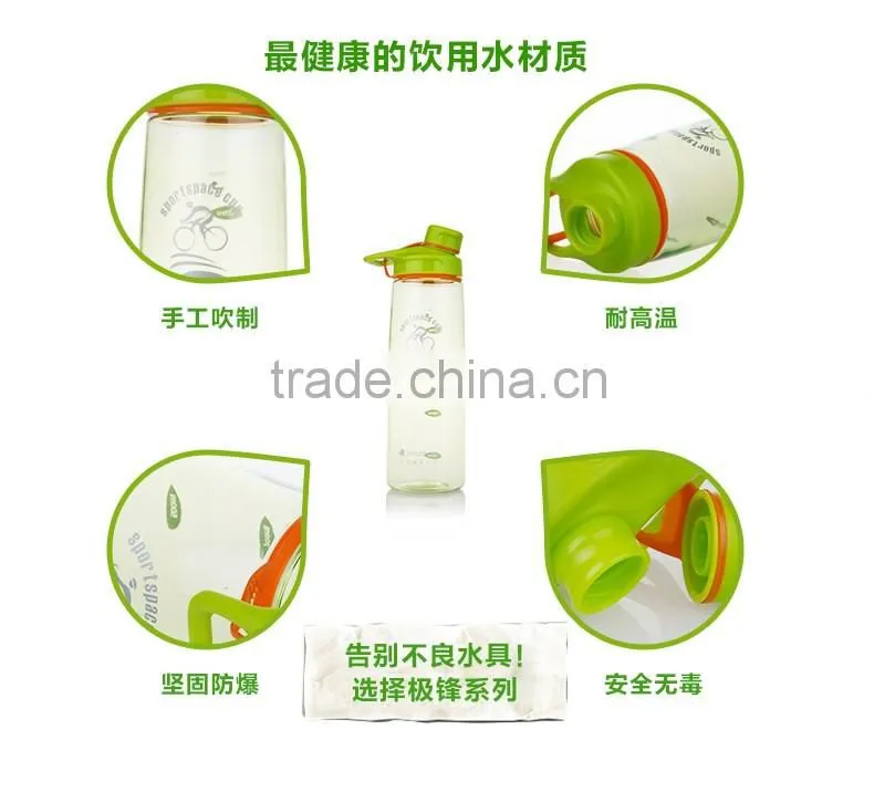 bpa free water bottle /plastic sports bottle with straw/travel bottle