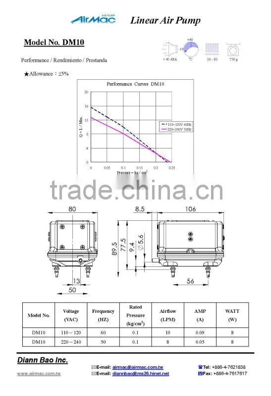 Diaphragm air pump
