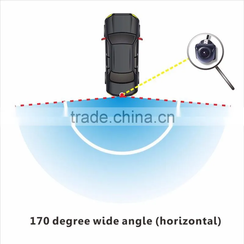 Little hat style wide angle parking car back up camera for cars with guide line
