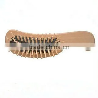 Wooden Hair no tangle brush Wood Bristles Spa Massage Head Massager