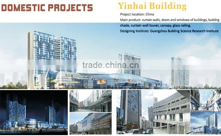 Yekalon Curtain wall system 2015 Shenzhen hot sale decorative exterior wall steel panel