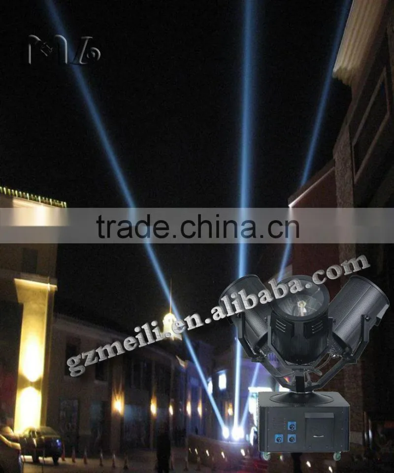 outdoor three heads sky searchlight