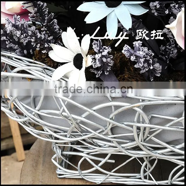 creazying weaving boat shaped flower baskets