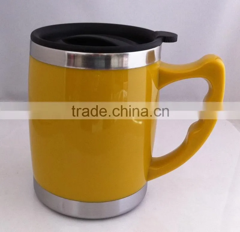 stainless steel double wall auto mug