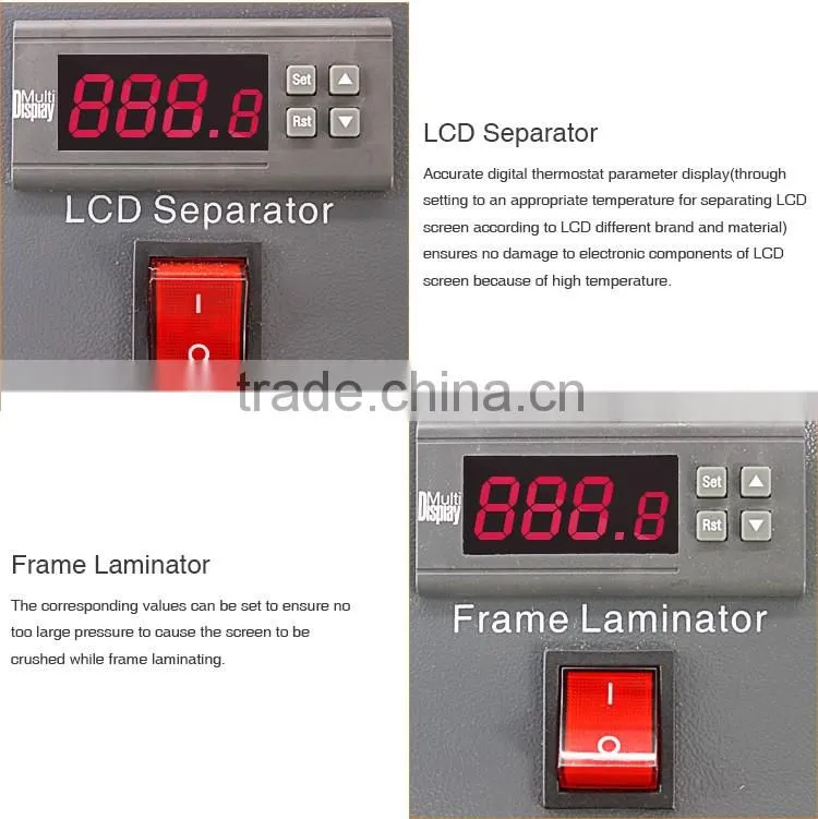 New Design Multi-functional 5 in 1 LCD Repair Machine With Compressor & Vacuum Pump & Independent Polarizer Remover