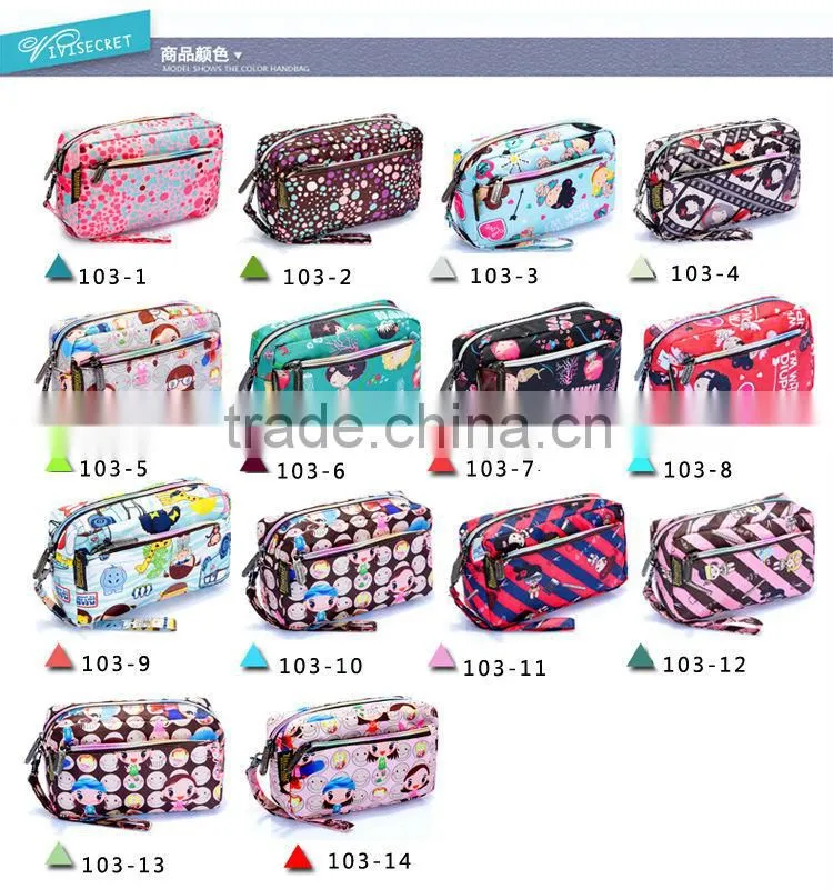 2015 New design travel nylon luxury lady purses and wallets