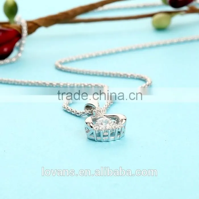 Fashionable 925 sterling silver ladies necklace jewelry