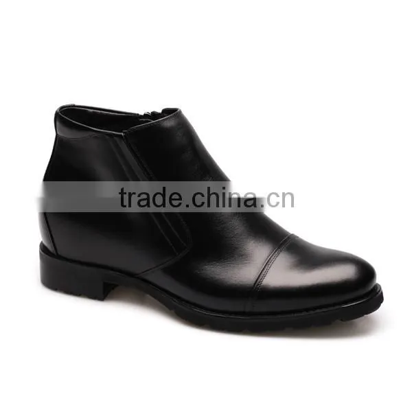 Italian design black Men boots with no lace