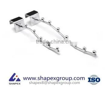 metal shelf display hooks with balls