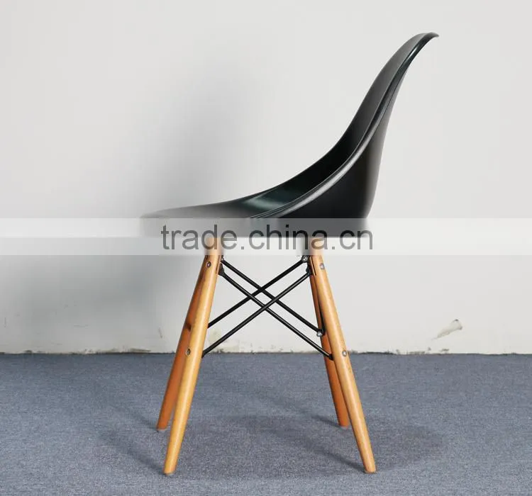 Designer Dining Side Wood Leg Replica ABS plastic Chair