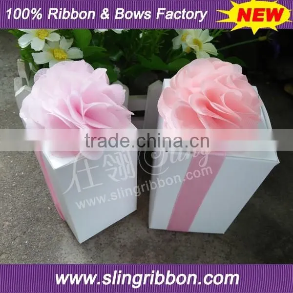 satin ribbon sheer ribbon pre-tie bow for gift packaging
