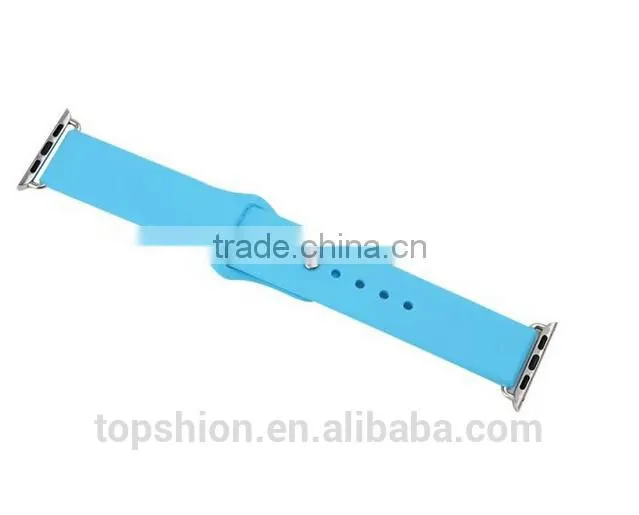 2016 Top Seller on Alibaba Sport Wristband for Apple Watch Silicon Band Strap with Connector for both 38MM and 42MM