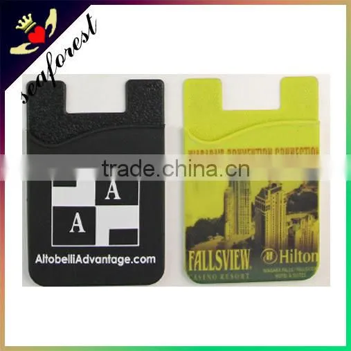 3M sticker silicone card pocket,silicon adhesive card holder,silicone smart wallet for promotion