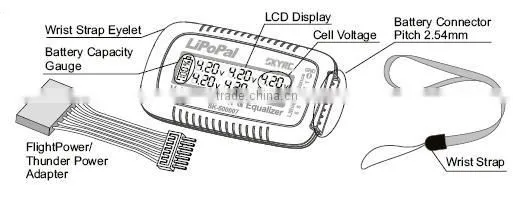 New skyrc RC Model LiPoPal Voltage Checker & Equilizer for LiPo Battery with self voltage balance