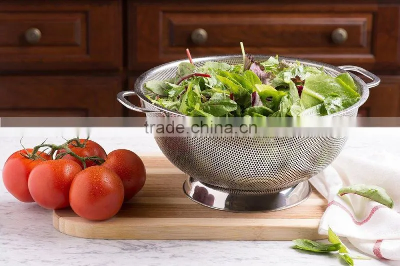stainless steel kitchen fruit basket with handle