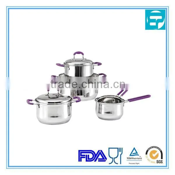 8Pcs Stainless Steel silicone german cookware