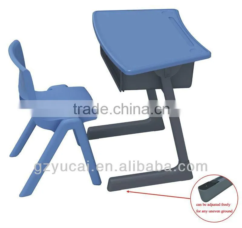 Adjustable children folding desk and chair