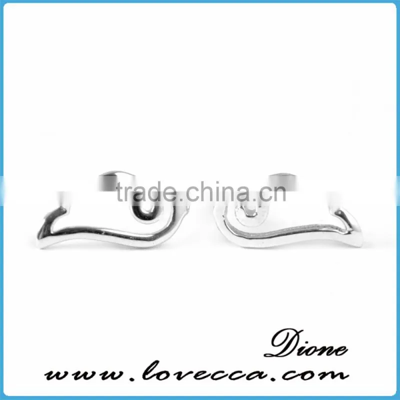 Free shipment women pure silver leaf earring setting wholesale factory supplier