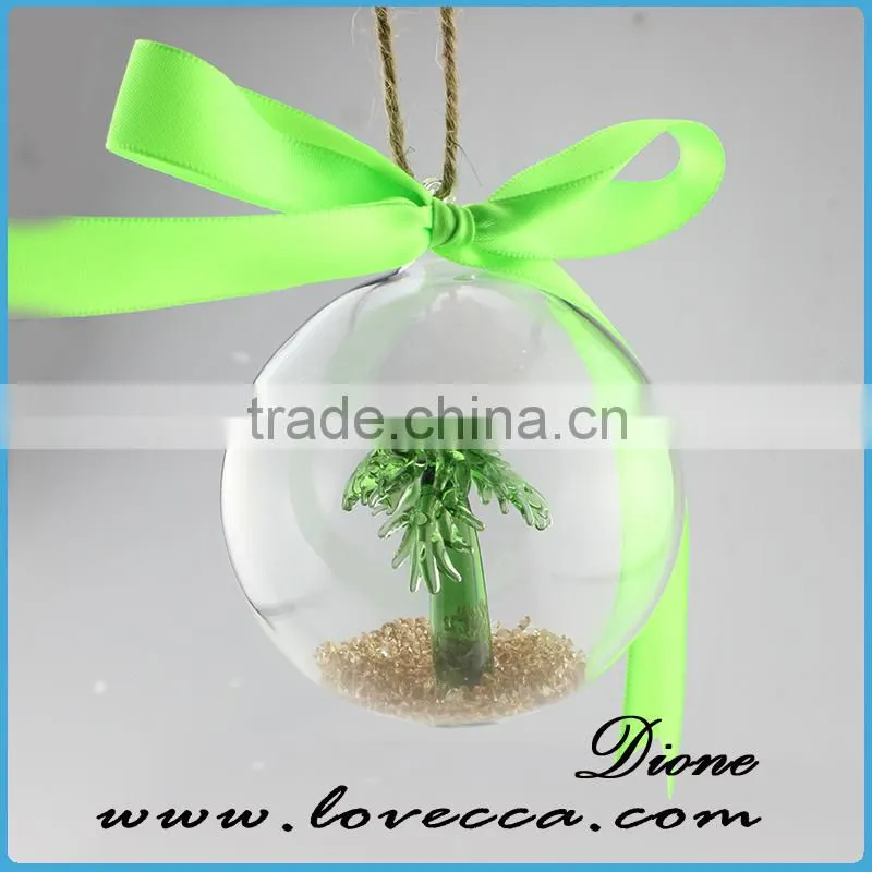 Shine--blown glass christmas ornament crafts transparent Xmas glass ball