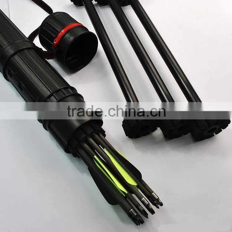 High quality Plastic Arrow Holder arrow Tube with internal 12 pcs arrow quiver