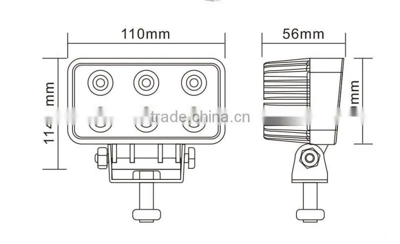 Hot Sale 18W LED Work Light LED Tractor Lights 10V-30V Auto LED Work Light