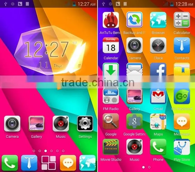 OEM chinese phone Dual core Smartphone 4.5 Inch MTK6572W Android 4.4 3G GPS Smart Wake