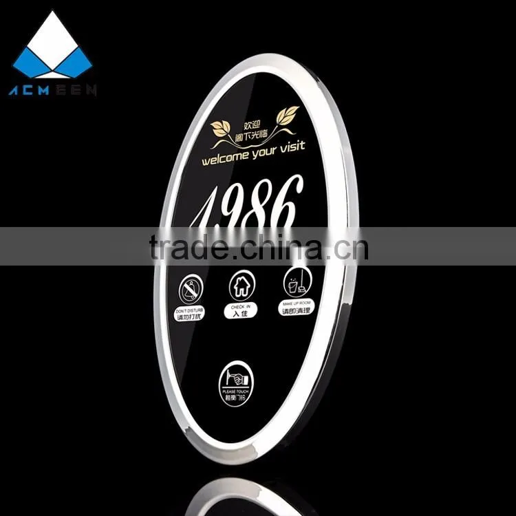 electronic hotel door number plates