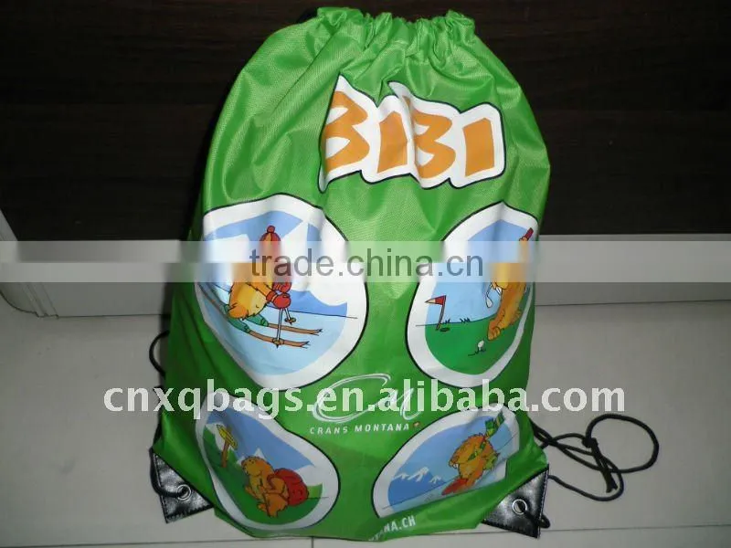 drawstring bag 210d nylon oxford pu coated