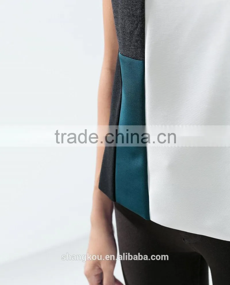 fashionable woman t shirt,t-shirt design,contrast color ladies t shirt,SHKHT0187