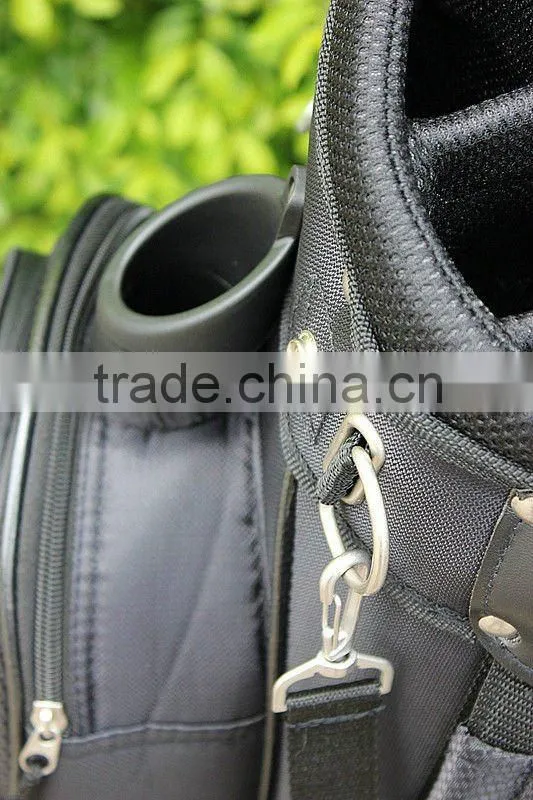 more order for two side cooler pocket pu+nylon golf bag