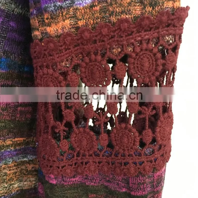 Women knitted long jacket