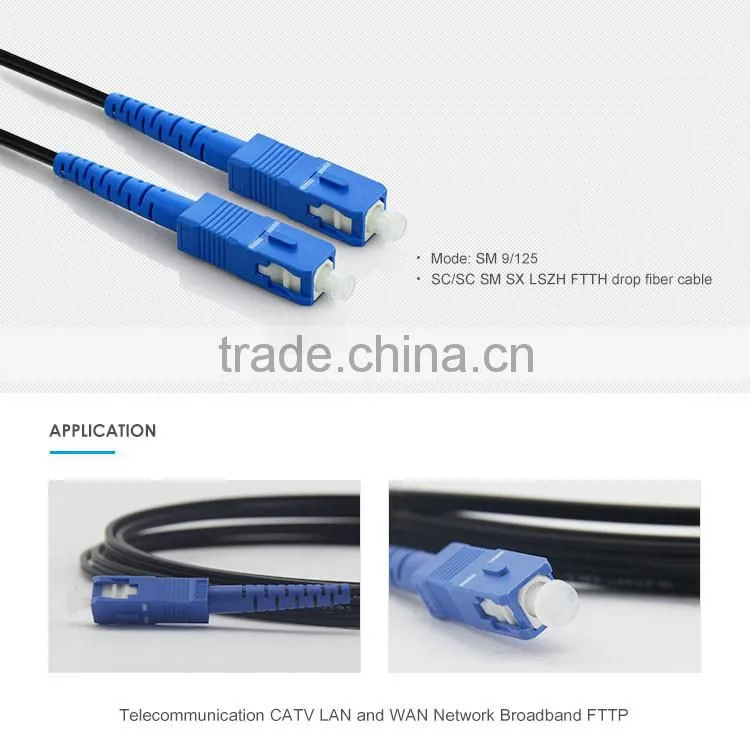 2016 hotsale LSZH jacket optic fiber cable FTTH