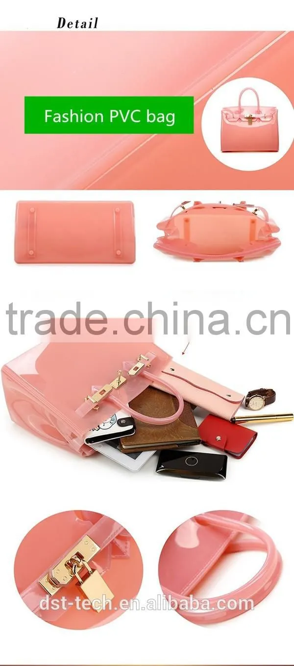 Bags handbag pvc plastic bag ladies handbags guangzhou 2016