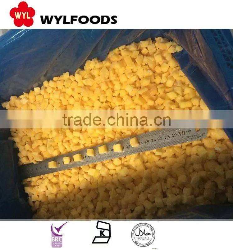 IQF best price frozen yellow peach slice/dice