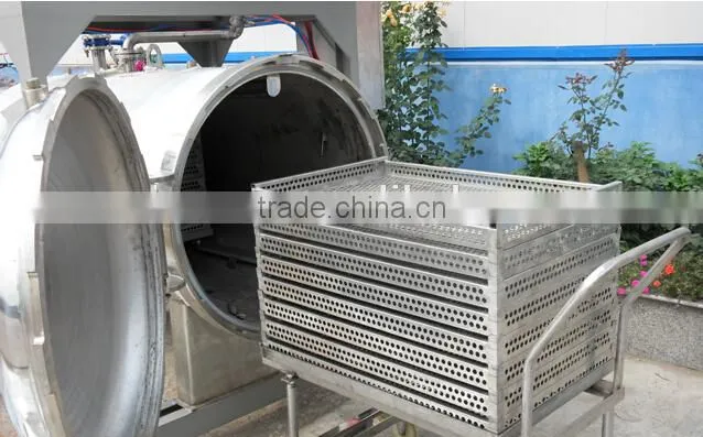 hot sell low price high quality hot water spray Sterilization pot/retort machine for food/retort pouch filling machine