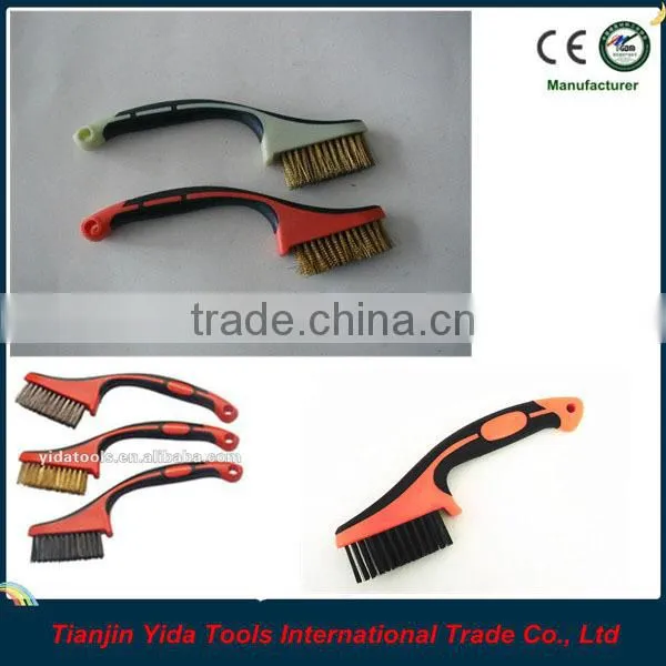 3PCS Two-colour Rubbery Handle Mini Brush
