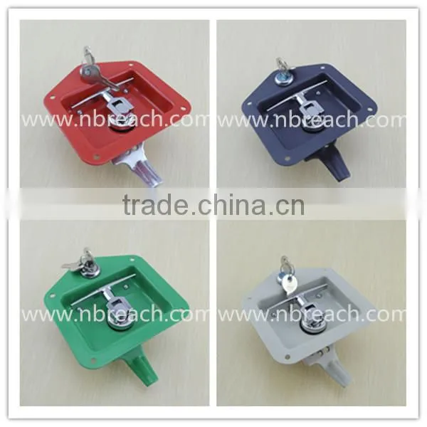 Flush Mount Polished Stainless Steel Key-Locking Recessed Truck Toolbox Latch